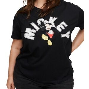 Mango Mickey Mouse black T-shirt New